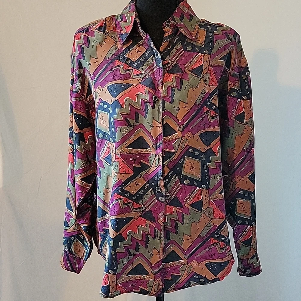 Vintage silk Shirt Jonathan Martin - Picture 1 of 9